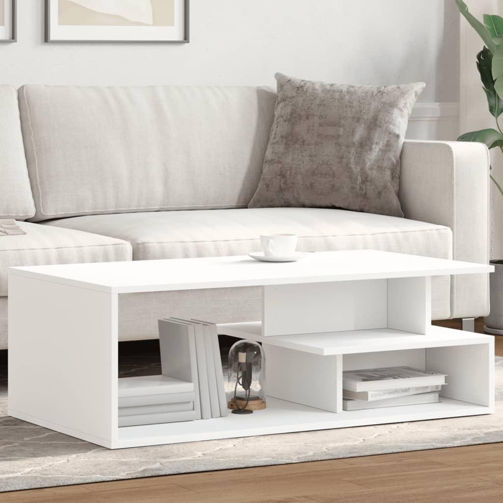 Sofabord 102x55x35 cm konstrueret træ hvid