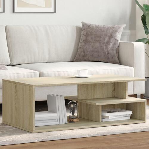 Sofabord 102x55x35 cm konstrueret træ sonoma-eg