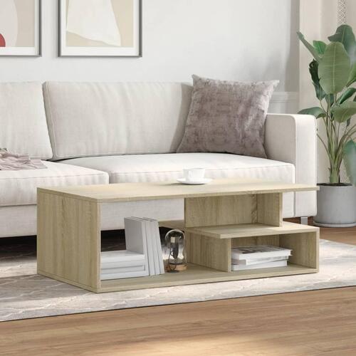 Sofabord 102x55x35 cm konstrueret træ sonoma-eg