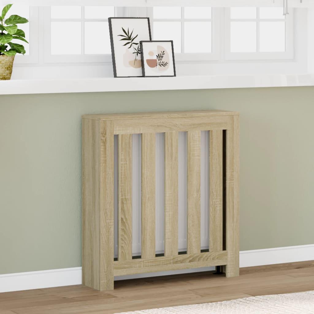 Radiatorskjuler 78x20x82 cm konstrueret træ sonoma-eg billede