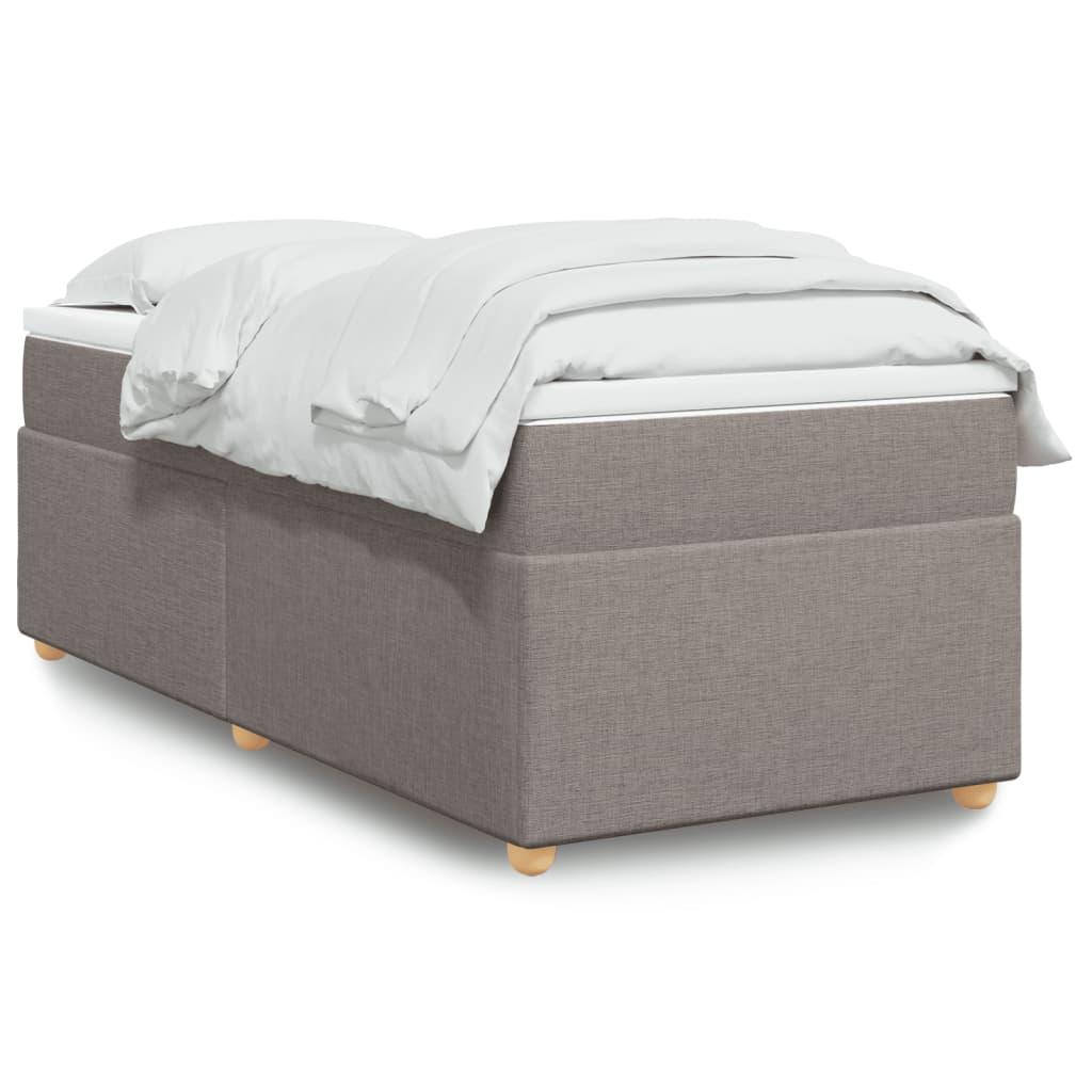 Kontinentalseng med madras 90x190 cm stof gråbrun billede