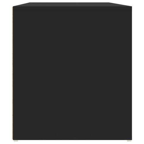 Hjørneskab 200x40x45 cm konstrueret træ sort