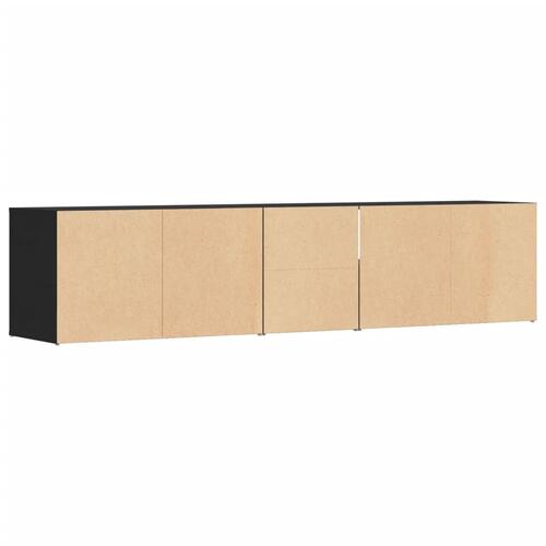 Hjørneskab 200x40x45 cm konstrueret træ sort