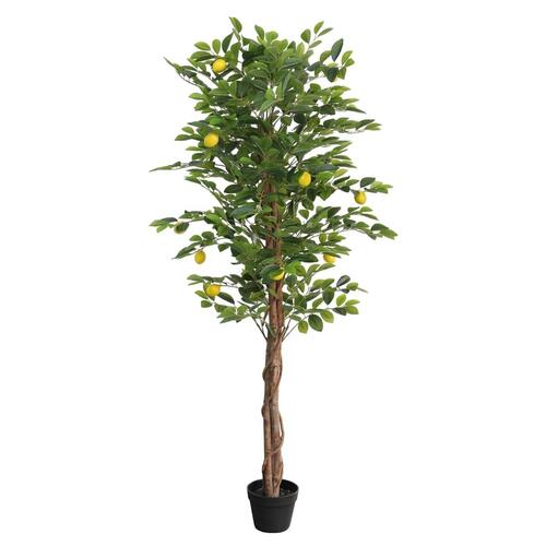 Kunstigt citrontræ med 3 stammer 180 cm PP grøn