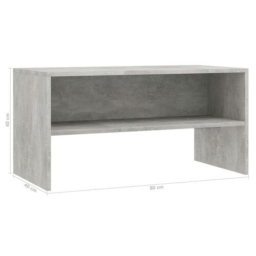 Tv-bord 80x40x40 cm konstrueret træ betongrå