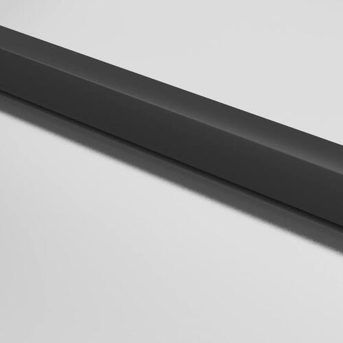 Dør 76x201,5 cm hærdet glas og aluminium sort