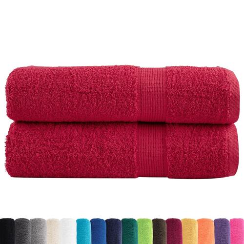 Badehåndklæder 2 stk. Premium 100x150 cm 100 % bomuld grøn