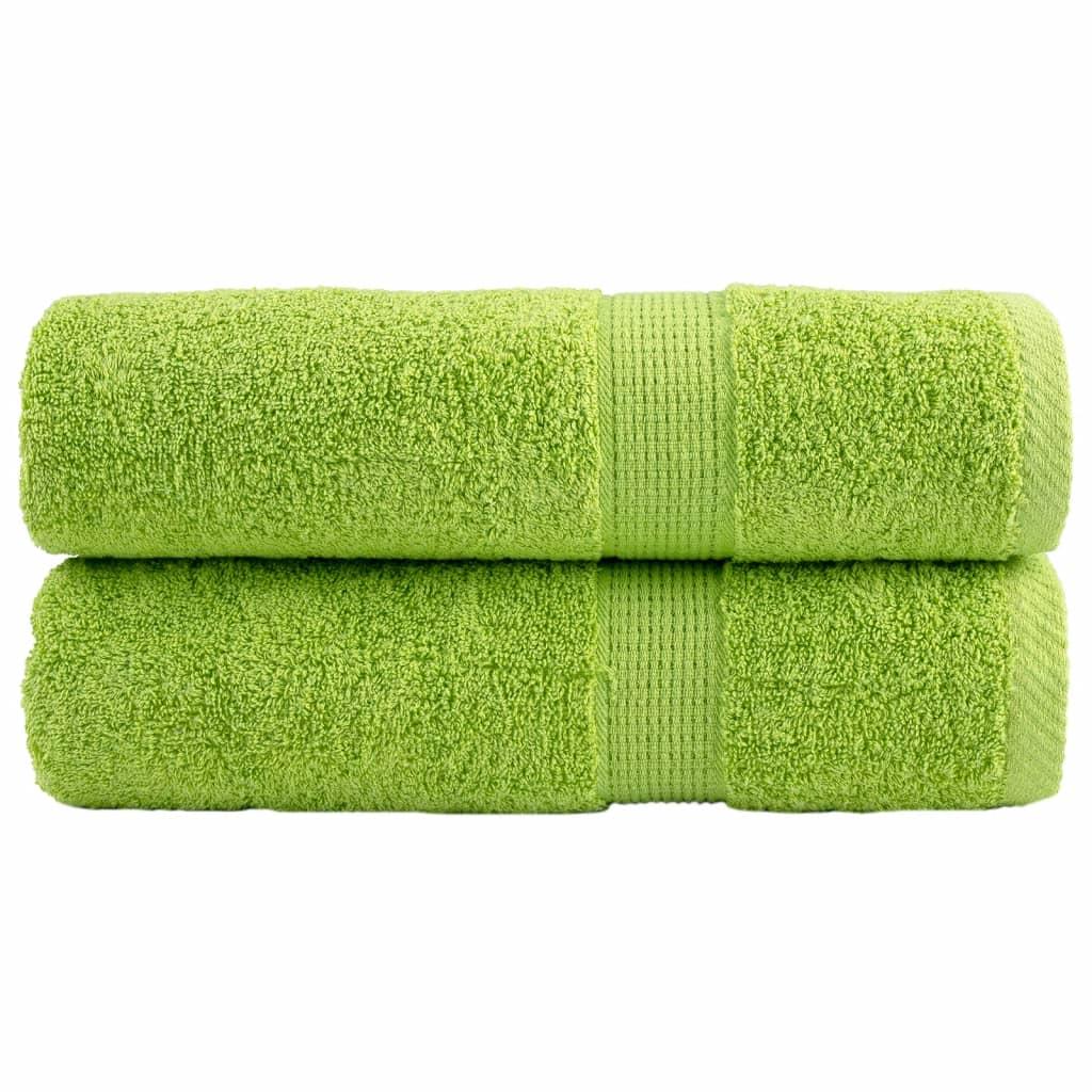 Håndklæder SOLUND 2 stk. Premium 70 x 140 cm 600 g/m² æblegrøn