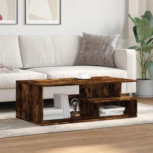 Sofabord 102x55x35 cm konstrueret træ røget egetræsfarve