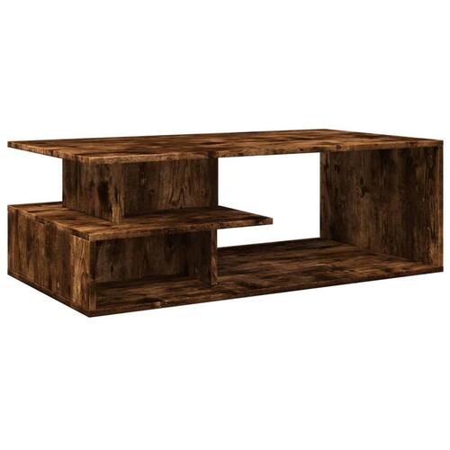 Sofabord 102x55x35 cm konstrueret træ røget egetræsfarve