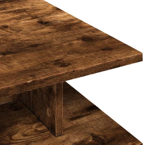 Sofabord 102x55x35 cm konstrueret træ røget egetræsfarve