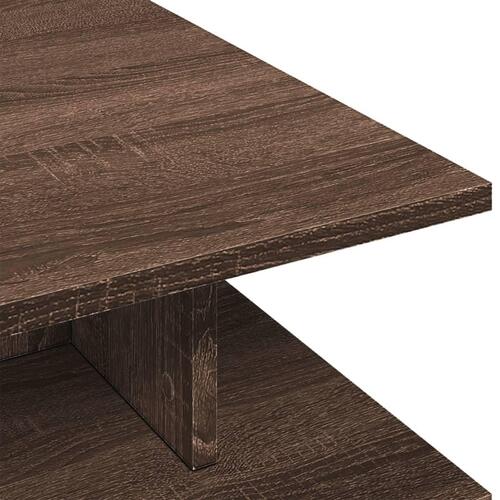 Sofabord 102x55x35 cm konstrueret træ brun egetræsfarve