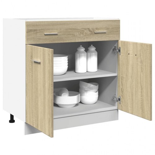 Skuffe-underskab Lyon - Sonoma eg 80×46×81,5 cm, konstrueret træ