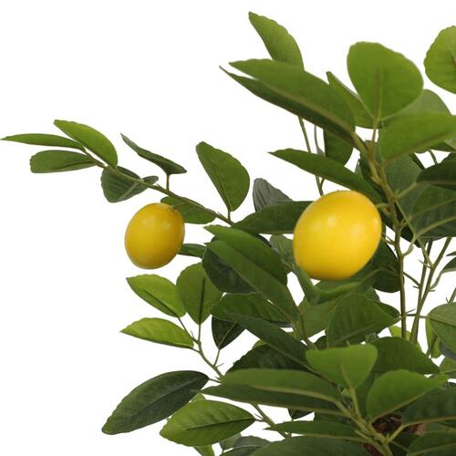 Kunstigt citrontræ med 3 stammer 120 cm PP grøn