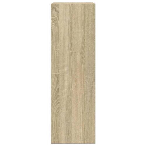 Badeværelsesskab 30x30x95 cm konstrueret træ sonoma-eg