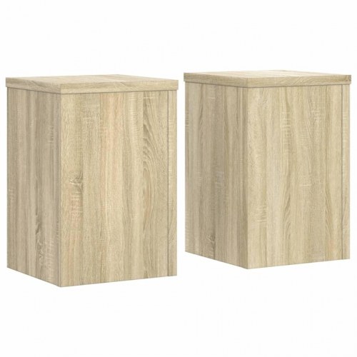 Plantestativer - 2 stk. 20×20×30 cm i konstrueret træ, sonoma-eg