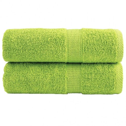 Gæstehåndklæder SOLUND - 2 stk. 30×50 cm, 600 g/m², æblegrøn