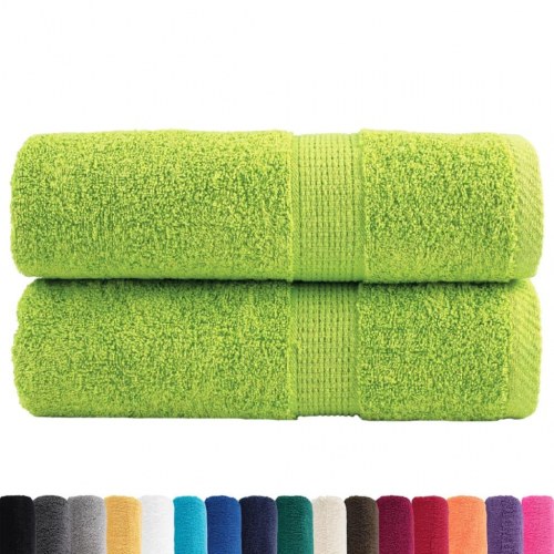Gæstehåndklæder SOLUND - 2 stk. 30×50 cm, 600 g/m², æblegrøn