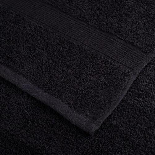 Håndklæder 10 stk. Premium 100x200 cm 100 % bomuld sort