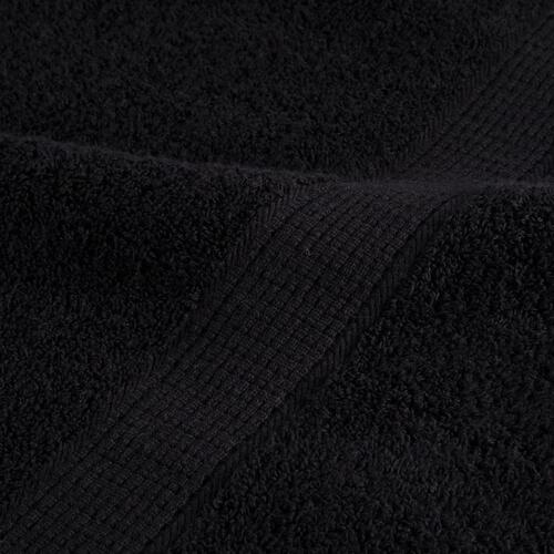 Håndklæder 10 stk. Premium 100x200 cm 100 % bomuld sort