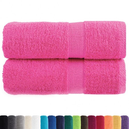 Gæstehåndklæder SOLUND - 2 stk. 30×50 cm, 600 g/m², pink