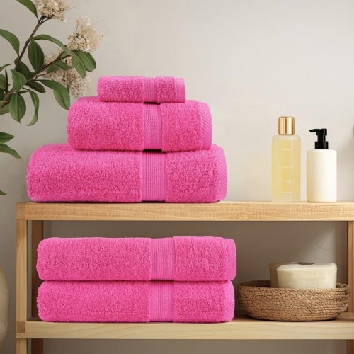 Gæstehåndklæder SOLUND - 2 stk. 30×50 cm, 600 g/m², pink
