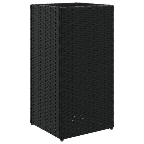 Plantekasse 30x30x60 cm polyrattan sort