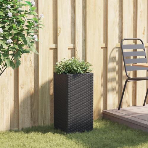 Plantekasse 30x30x60 cm polyrattan sort