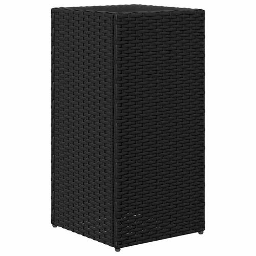 Plantekasse 30x30x60 cm polyrattan sort