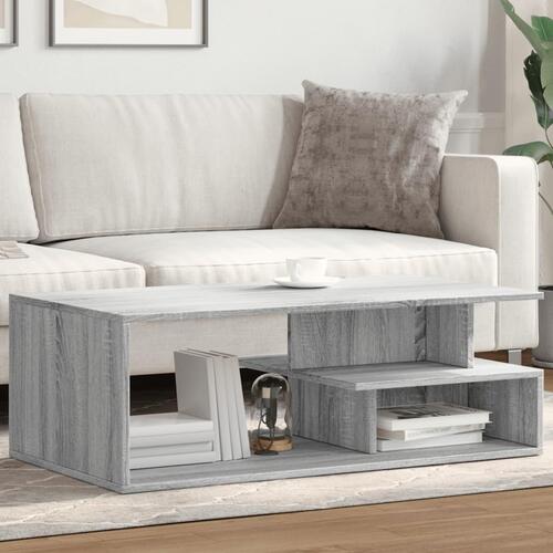 Sofabord 102x55x35 cm konstrueret træ grå sonoma-eg