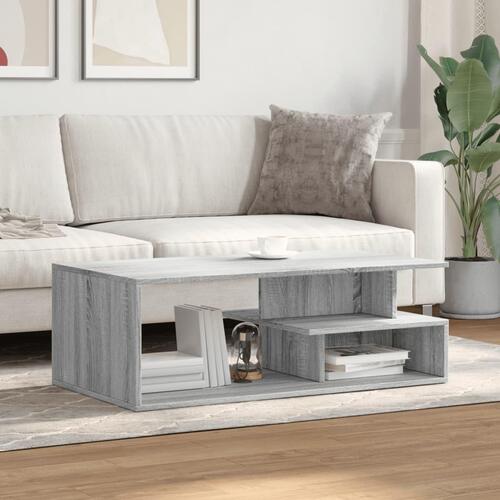 Sofabord 102x55x35 cm konstrueret træ grå sonoma-eg