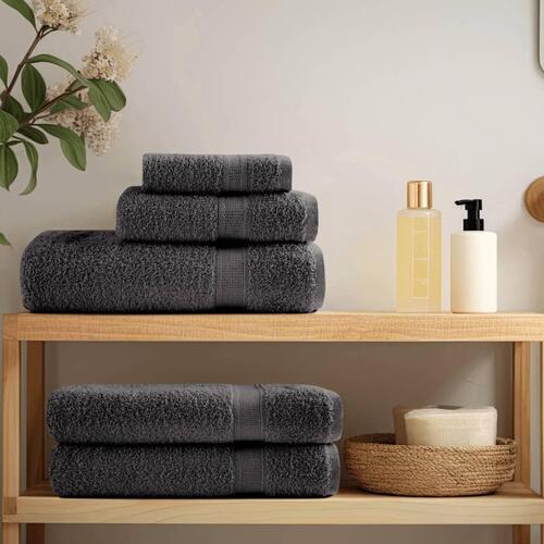 Håndklæder 6 stk. Premium SOLUND 600 g/m2 antracit