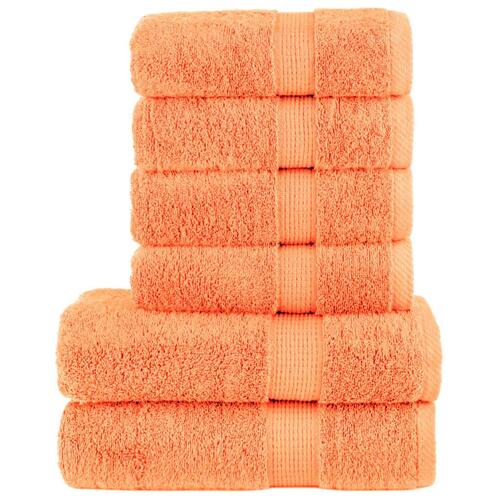 Håndklæder 6 stk. Premium 600 g/m2 100 % bomuld orange