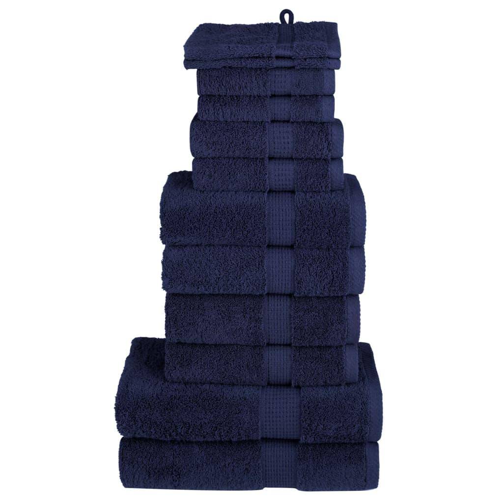 Håndklæder 12 stk. Premium SOLUND 600 g/m2 marineblå
