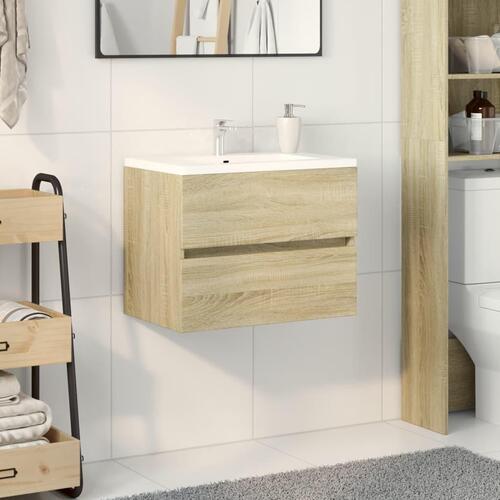 Vaskeskab 60x38,5x45 cm konstrueret træ sonoma-eg