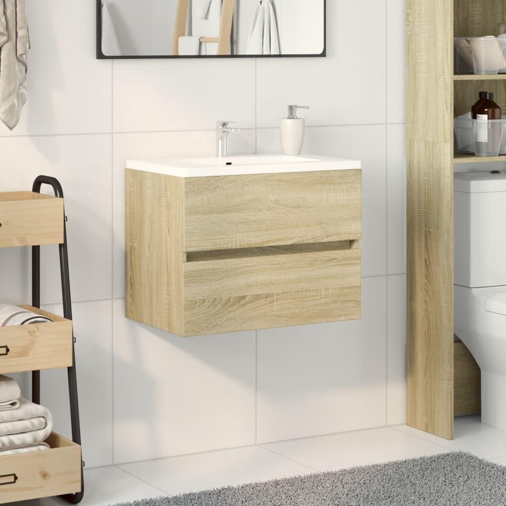 Vaskeskab 60x38,5x45 cm konstrueret træ sonoma-eg