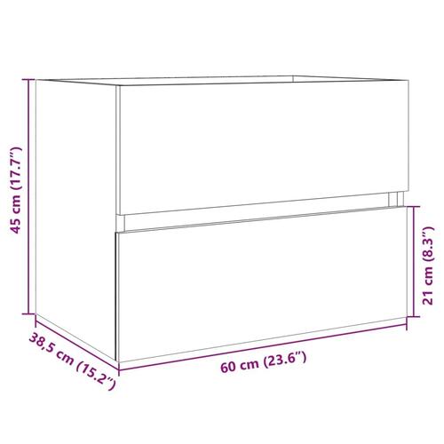 Vaskeskab 60x38,5x45 cm konstrueret træ sonoma-eg