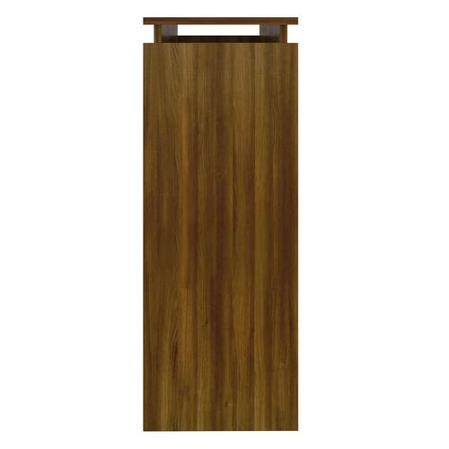 Konsolbord 102x30x80 cm konstrueret træ brun egetræsfarve