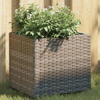 Plantekasse 36x30x32 cm polyrattan grå