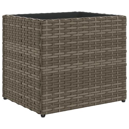Plantekasse 36x30x32 cm polyrattan grå