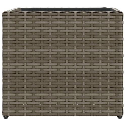 Plantekasse 36x30x32 cm polyrattan grå