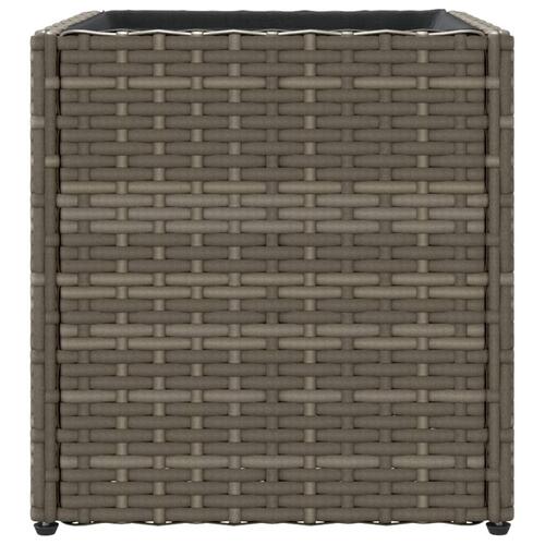 Plantekasse 36x30x32 cm polyrattan grå