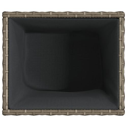 Plantekasse 36x30x32 cm polyrattan grå