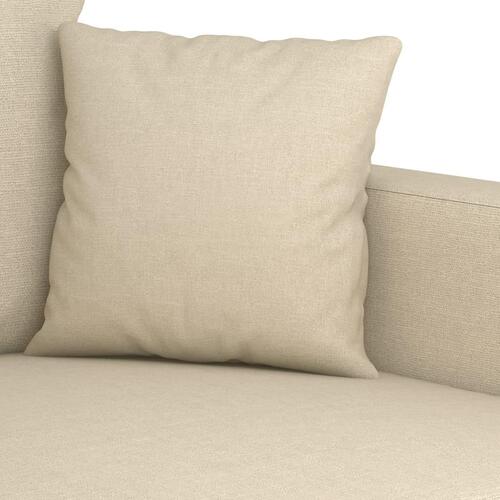 2 personers sofa med hynder stof cremefarvet