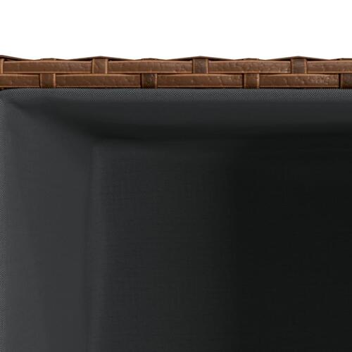 Plantekasser 3 stk. polyrattan brun