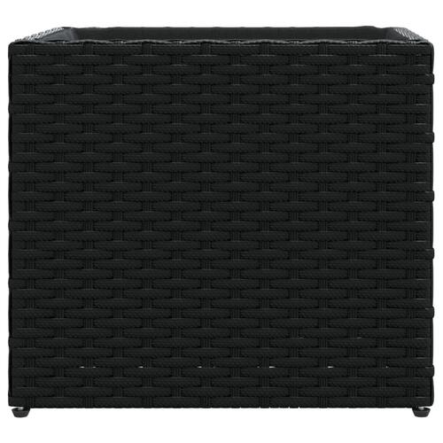 Plantekasse 36x30x32 cm polyrattan sort