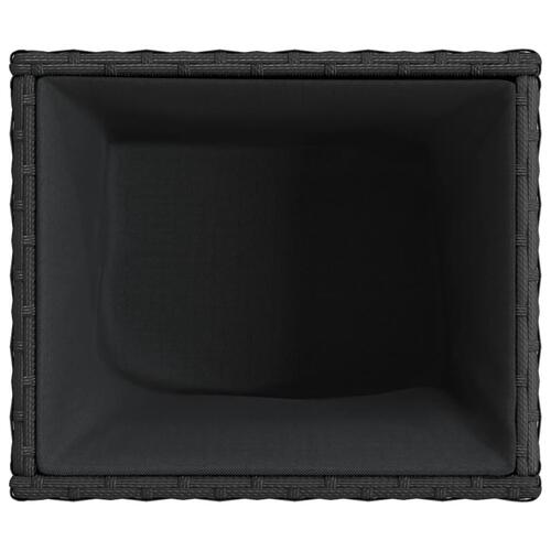 Plantekasse 36x30x32 cm polyrattan sort