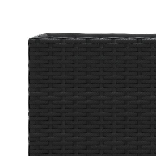 Plantekasse 36x30x32 cm polyrattan sort