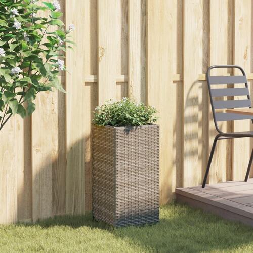 Plantekasse 30x30x60 cm polyrattan grå