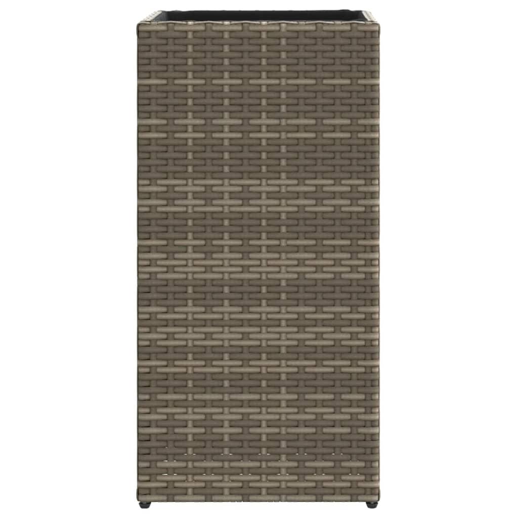 Plantekasse 30x30x60 cm polyrattan grå